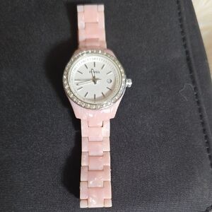 Fossil Blush Pink Watch with Sparkling Bezel